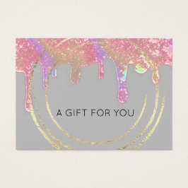 Drivholograf för handcertifikat för skönhetshår visitkort