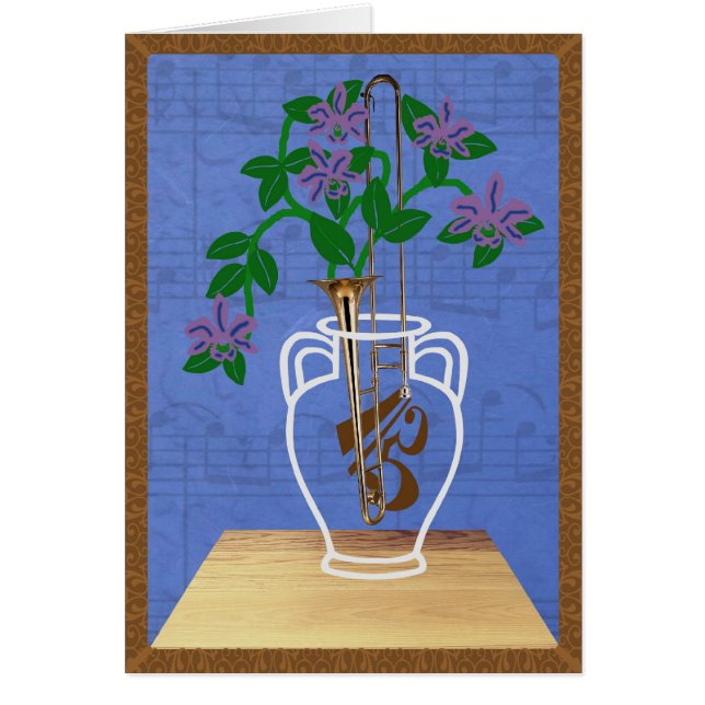 DrivhusTrombone Hälsningskort (Framsidan)