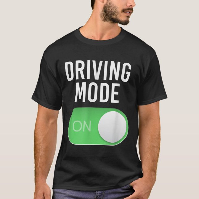 Driving Mode On 16 Year Old New Driver Funny Birth T Shirt (Framsida)