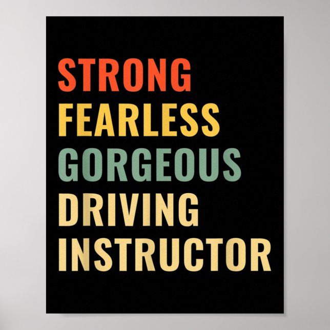 Driving School Teacher Driving Instructor  Poster (Framsidan)