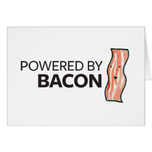 Drivit av bacon hälsningskort