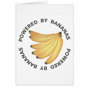 Drivit av bananer hälsningskort