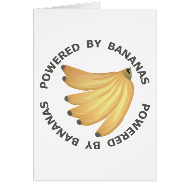 Drivit av bananer hälsningskort (Framsidan)