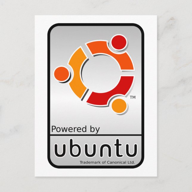Drivit av den Ubuntu vykortet Vykort (Framsida)