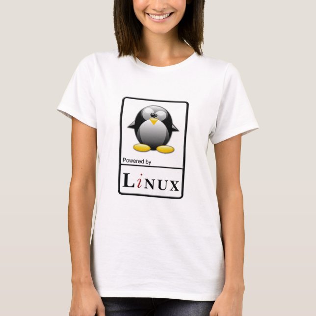Drivit av Linux T Shirt (Framsida)