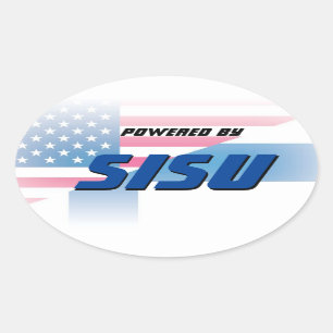 Drivit av Sisu Ovalt Klistermärke