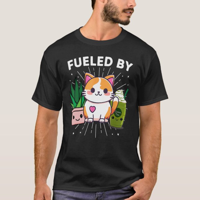 Drivmedel från katttanläggningar Iced Matcha Grönt T Shirt (Framsida)