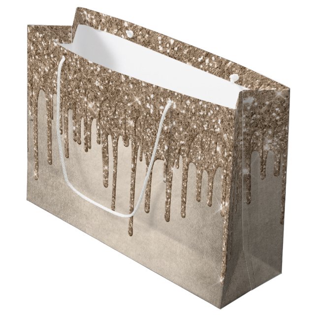 Drivmedelstyp Glitter | Champagne Guld Drizzle (Framsidan Vinklad)