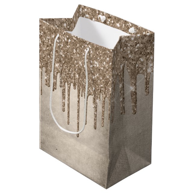 Drivmedelstyp Glitter | Champagne Guld Drizzle (Framsidan Vinklad)