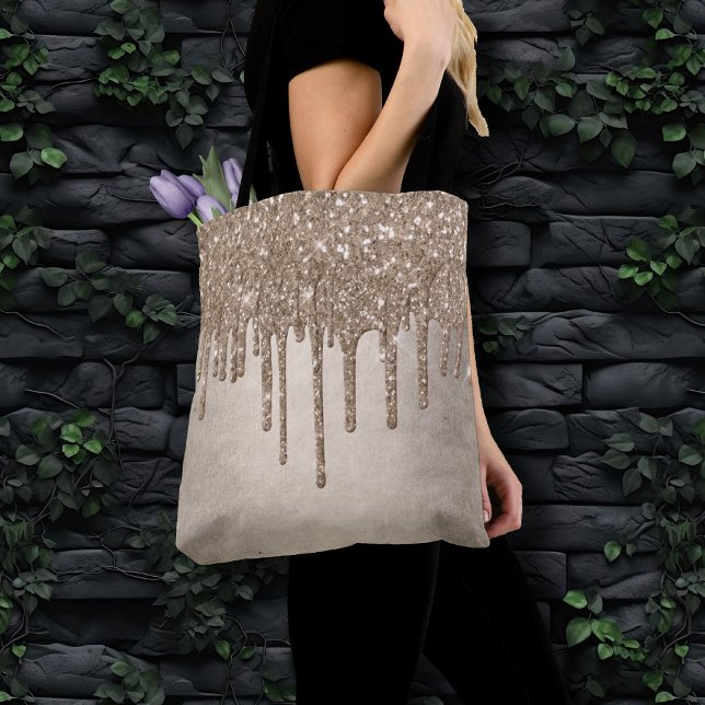 Drivmedelstyp Glitter | Champagne Guld Drizzle Tygkasse (Skapare uppladdad)