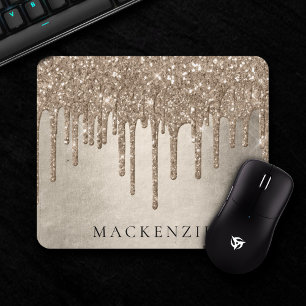 Drivmedelstyp Glitter Champagne Guld Monogram Musmatta