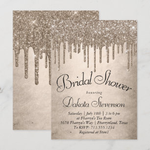 Drivmedelstyp Glitter Champagne Melt Shower Inbjudningar