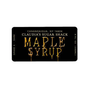 Drivmokermaple Syrup Adress eller skeppningsetiket Adressetikett
