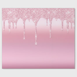 Drivning av Glitter Rosa Presentpapper