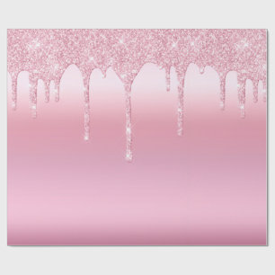 Drivning av Glitter Rosa Presentpapper