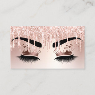 Drivning av Guld Makeup-konstnären Krona Öga Lash Visitkort