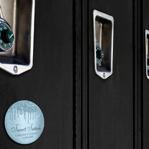 Drivning av iset Glitter   Blå faux Gnistra Sweet  Magnet