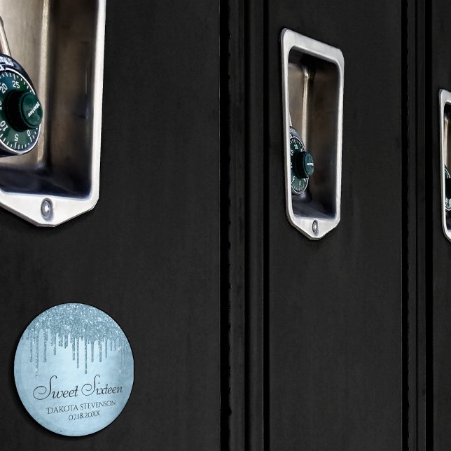 Drivning av iset Glitter | Blå faux Gnistra Sweet  Magnet (Skapare uppladdad)