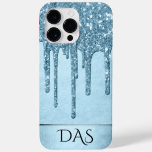 Drivning av iset Glitter   Blue Faux Gnistra Monog