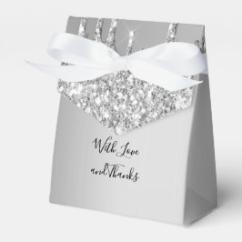 Drivning av silver Glitter vid Glitter Bröllop Presentaskar