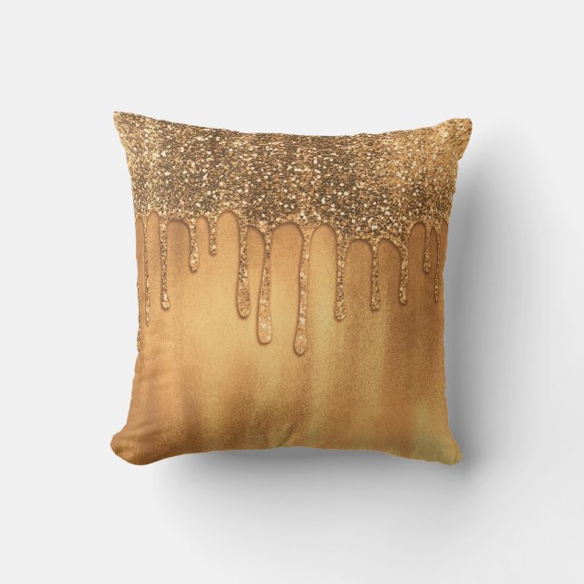 Drivning i Guld Honung Glitter Söt Dricks Kudde (Framsida)