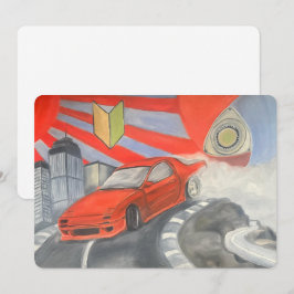 Drivning i Himmel Julkort