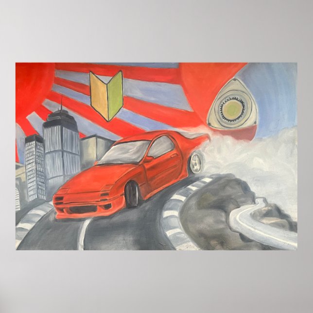 Drivning i Himmel Poster (Framsidan)