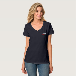Drivning Kvinnor i V-Nacke T Shirt