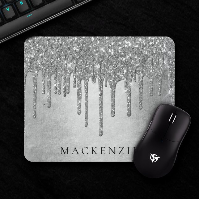 Drivning Silvery Glitter | Platinum Glam Monogram Musmatta (Skapare uppladdad)