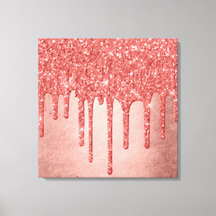 Drivplatta Glitter Terra Cotta Coral Orange Canvastryck