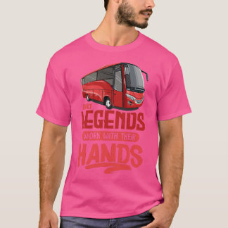 Drivpresentpresentationstext för buss i buss, buss t shirt