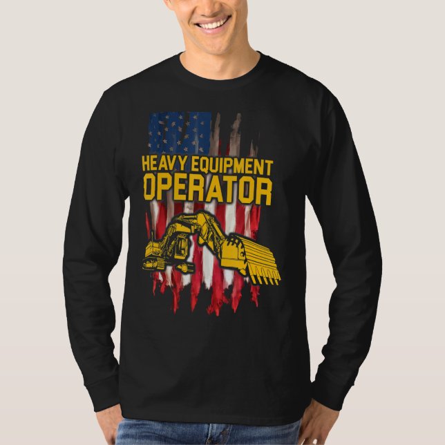 Drivrutin 1 för tung utrustningsoperatör t shirt (Framsida)