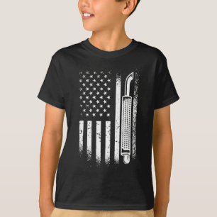 Drivrutin för American Flagga Trucker Lastbil T Shirt