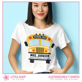 Drivrutin för Anpassade Elementary School Buss T Shirt
