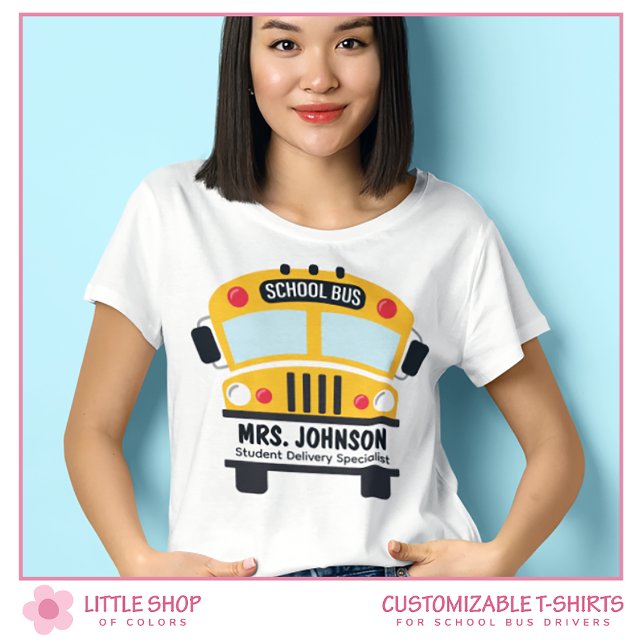 Drivrutin för Anpassade Elementary School Buss T Shirt (Skapare uppladdad)