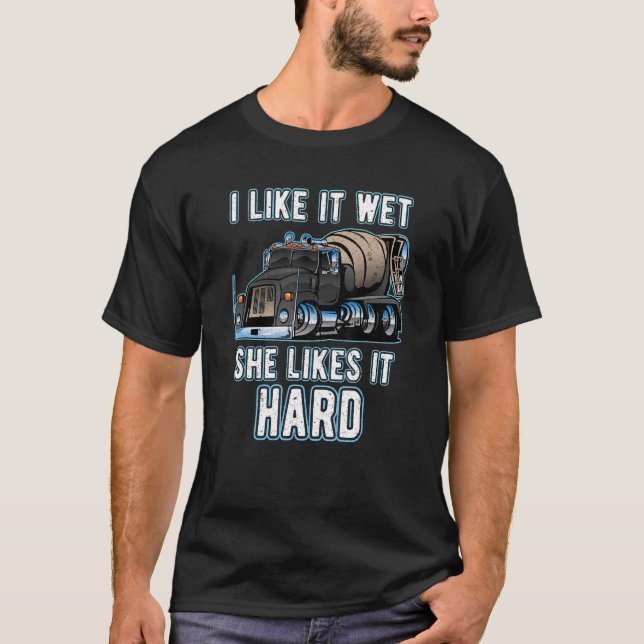 Drivrutin för blandarcement i Lastbil T Shirt (Framsida)