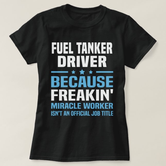 Drivrutin för bränsletanker t shirt (Design framsida)