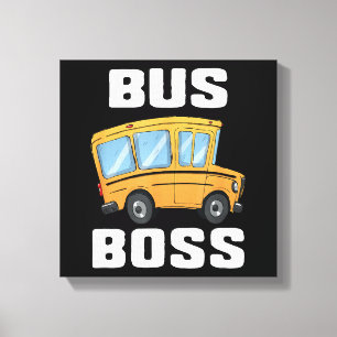 Drivrutin för Buss i Buss-skolan Canvastryck
