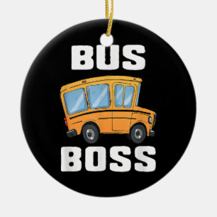 Drivrutin för Buss i Buss-skolan Julgransprydnad Keramik
