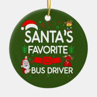 Drivrutin för Buss Julgransprydnad Keramik