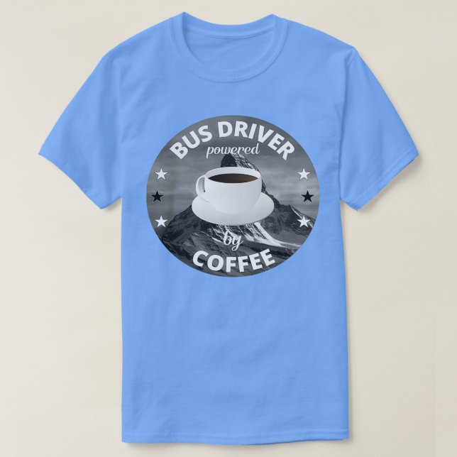 Drivrutin för buss med kaffekartgåva t shirt (Design framsida)