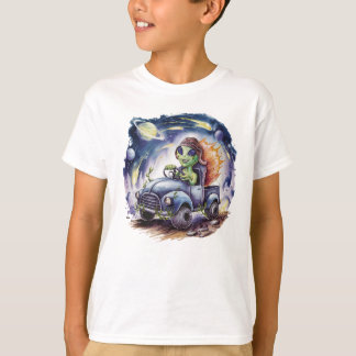 Drivrutin för Cute Alien Lastbil T Shirt