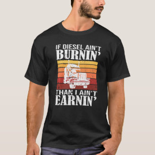 Drivrutin för Diesel Trucker Big Rig Semi Trailer T Shirt