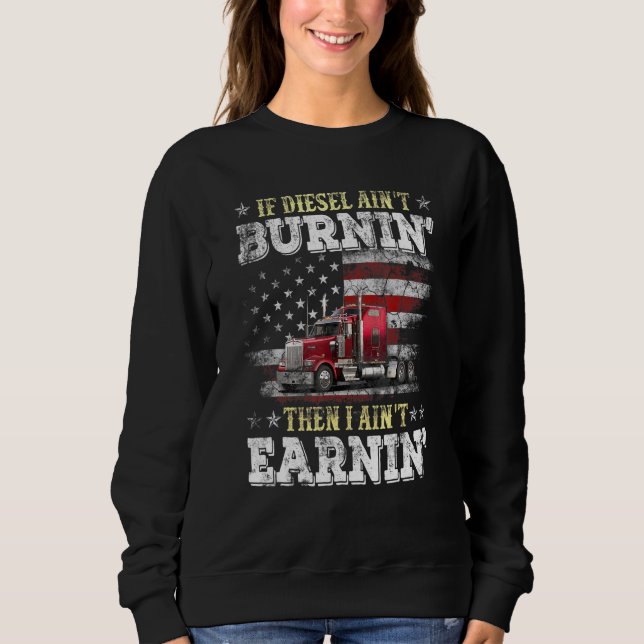 Drivrutin för Diesel Trucker Big Rig Semi-Trailer  T Shirt (Framsida)