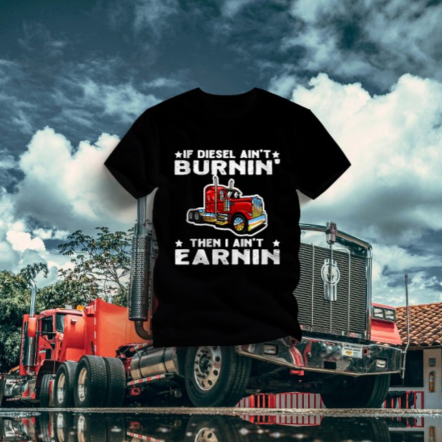 Drivrutin för Diesel Trucker Big Rig Semi-Trailer  T Shirt (Skapare uppladdad)