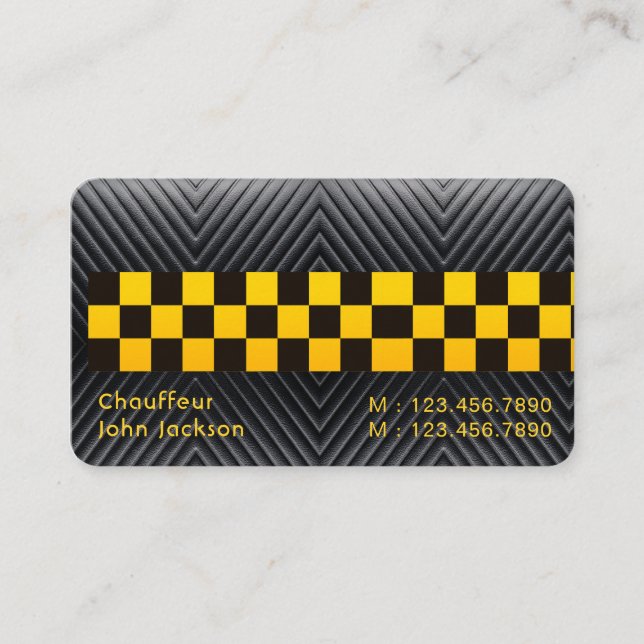 Drivrutin för elegant Modern Classy uber taxi chau Visitkort (Framsida)