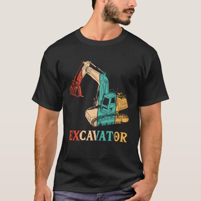 Drivrutin för extra hydraulisk Loader-backhoe Op T Shirt (Framsida)
