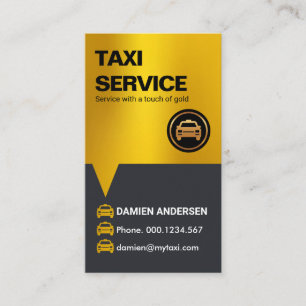 Drivrutin för Faux Guld-ikoner för Taxi-boxen Visitkort