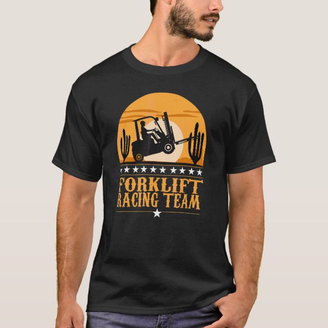 Drivrutin för Forklift Tävla Team Forklift T Shirt (Framsida)