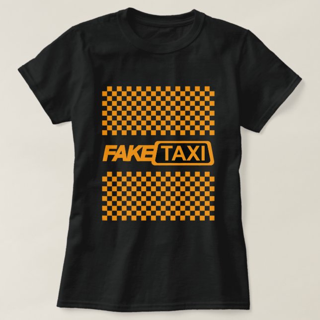 Drivrutin för Funny Fake Taxi Gult Cab T Shirt (Design framsida)